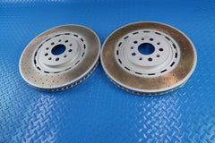 Maserati Ghibli Trofeo 3.8 front brake rotors dimpled TopEuro #12211
