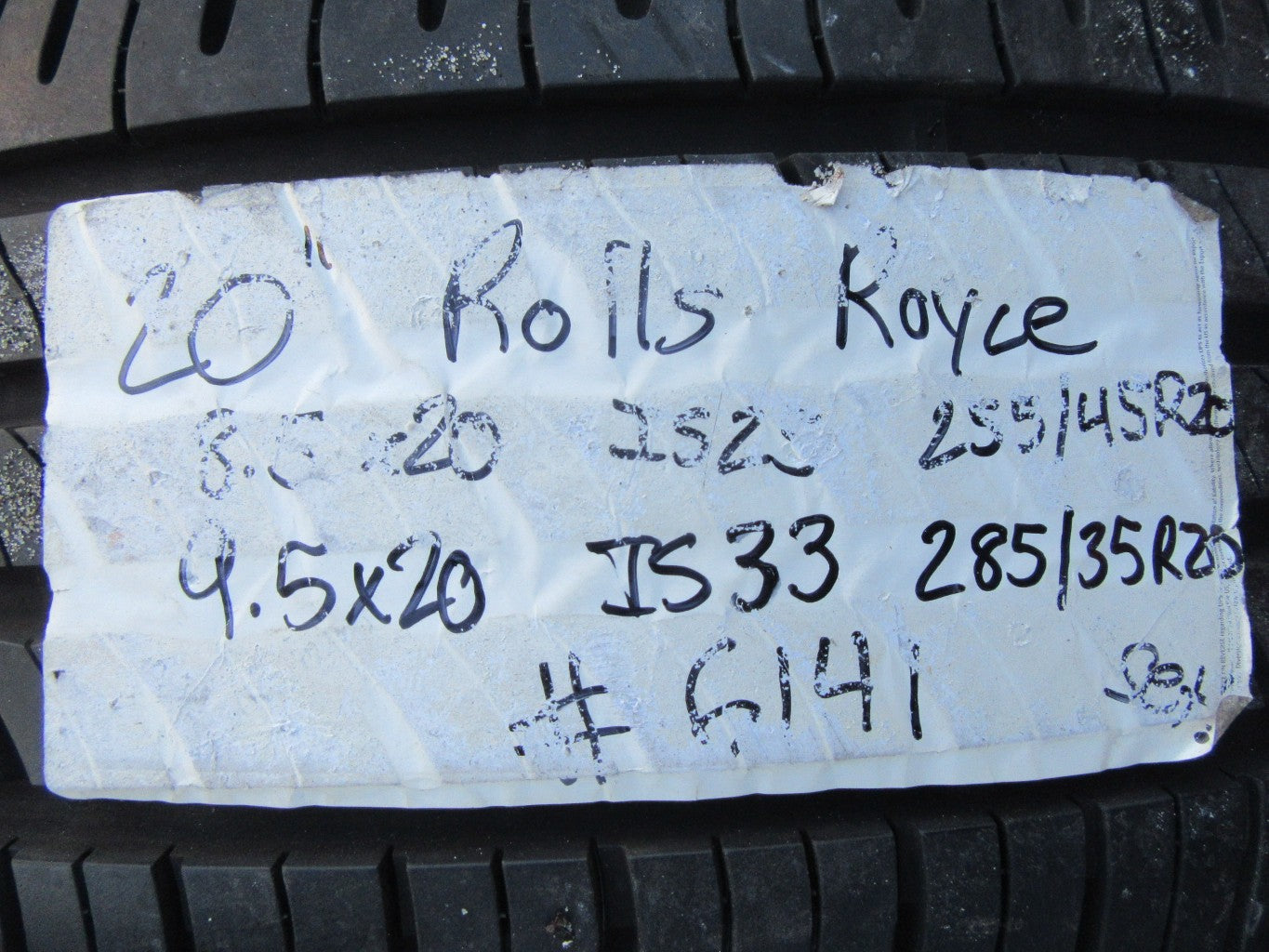 20" Rolls Royce Ghost Wraith Dawn front wheel rim tire Single spare #6141