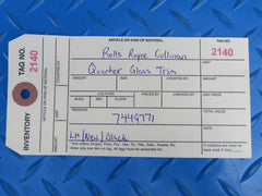 Rolls Royce Cullinan left quarter glass side trim black NEW #2140
