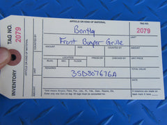 Bentley Continental GT GTC right front bumper grille Black #2079