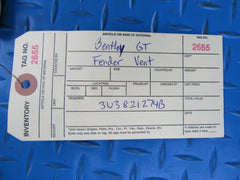 Bentley Continental GT GTC right fender air vent grille #2655
