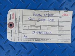 Bentley Continental GT GTC right front bumper grille metal chrome #2650