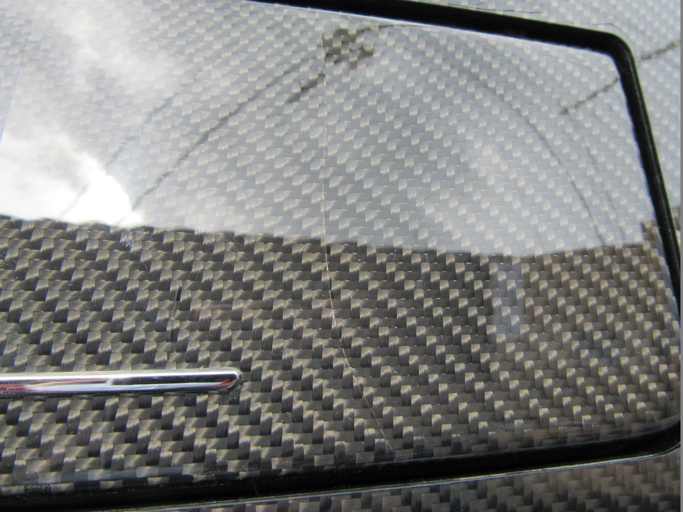 Maserati Ghibli Quattroporte center console compartment trim panel Carbon #8488