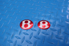 Bentley Gtc Gt Flying Spur grille & trunk B badge emblem logos burgundy #12421