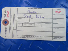 Bentley Continental GT GTC fender SPEED emblem plate #2540