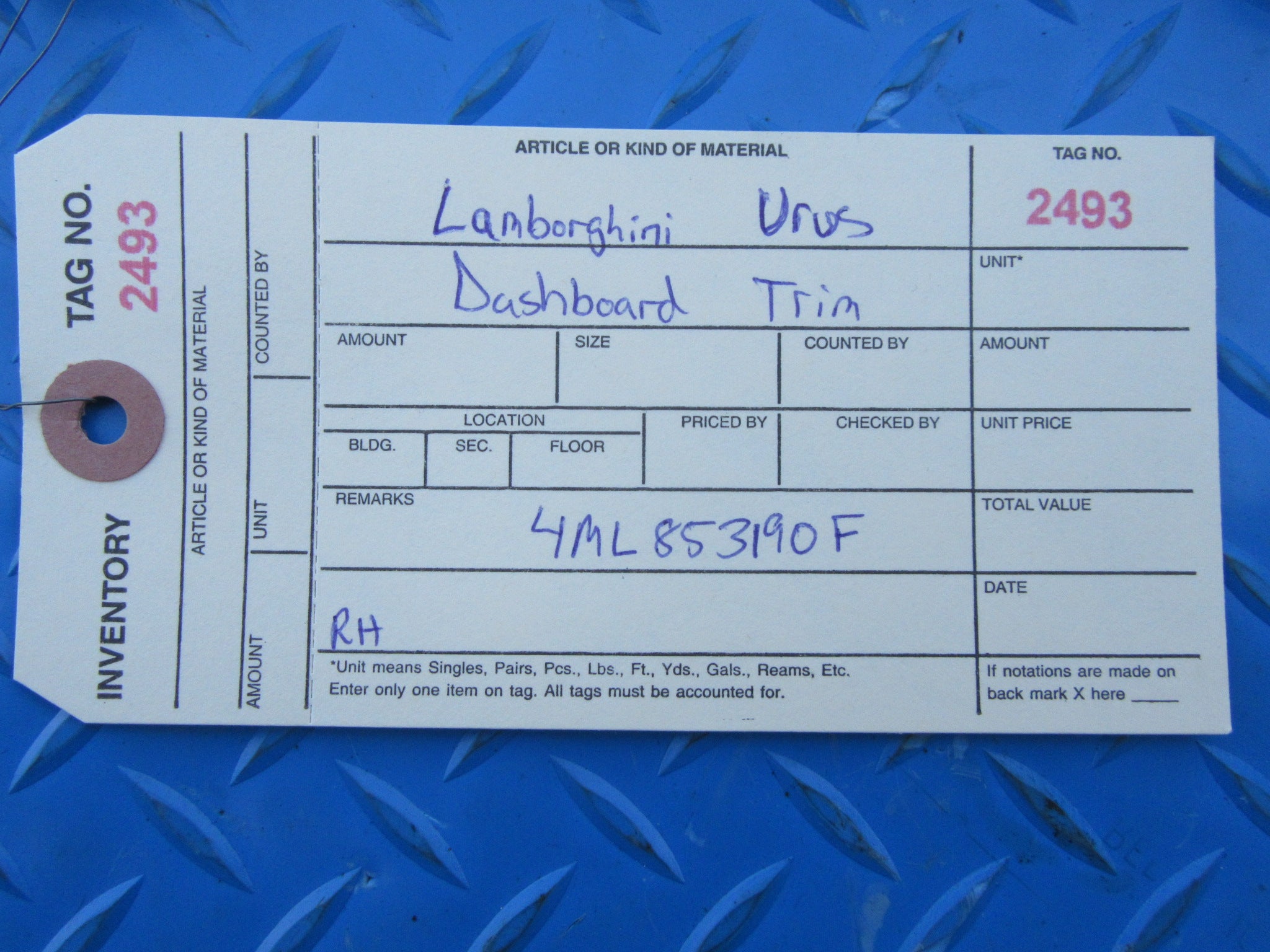 Lamborghini Urus right dashboard trim panel #2493