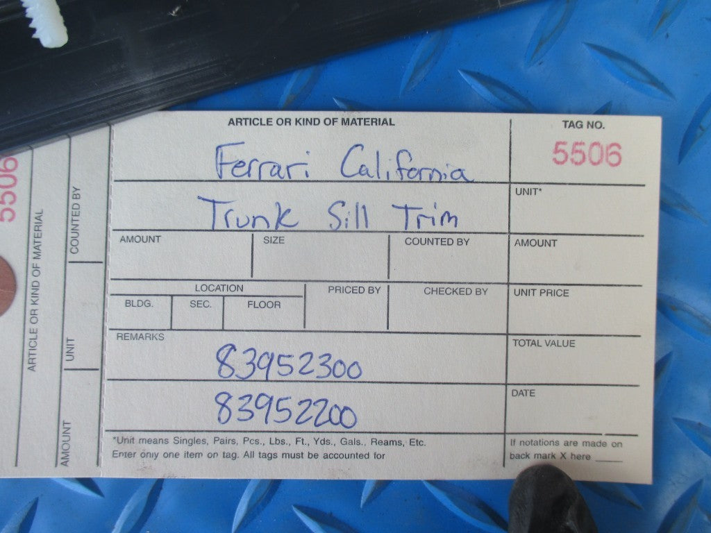 Ferrari California trunk inner sill trim #5506