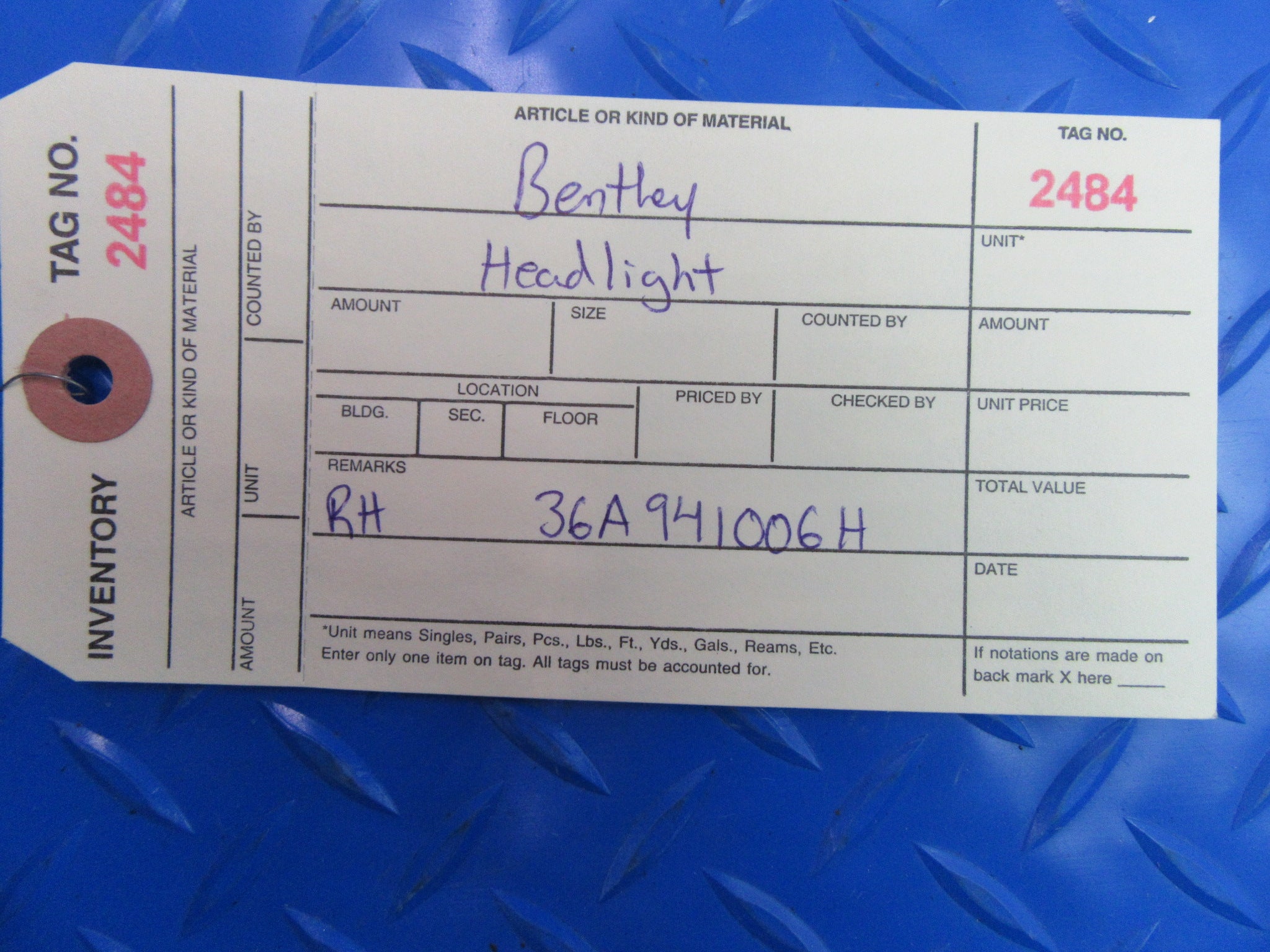 Bentley Bentayga right headlight #2484