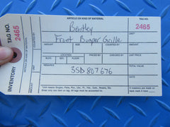Bentley Continental GT GTC right center front bumper grille #2465