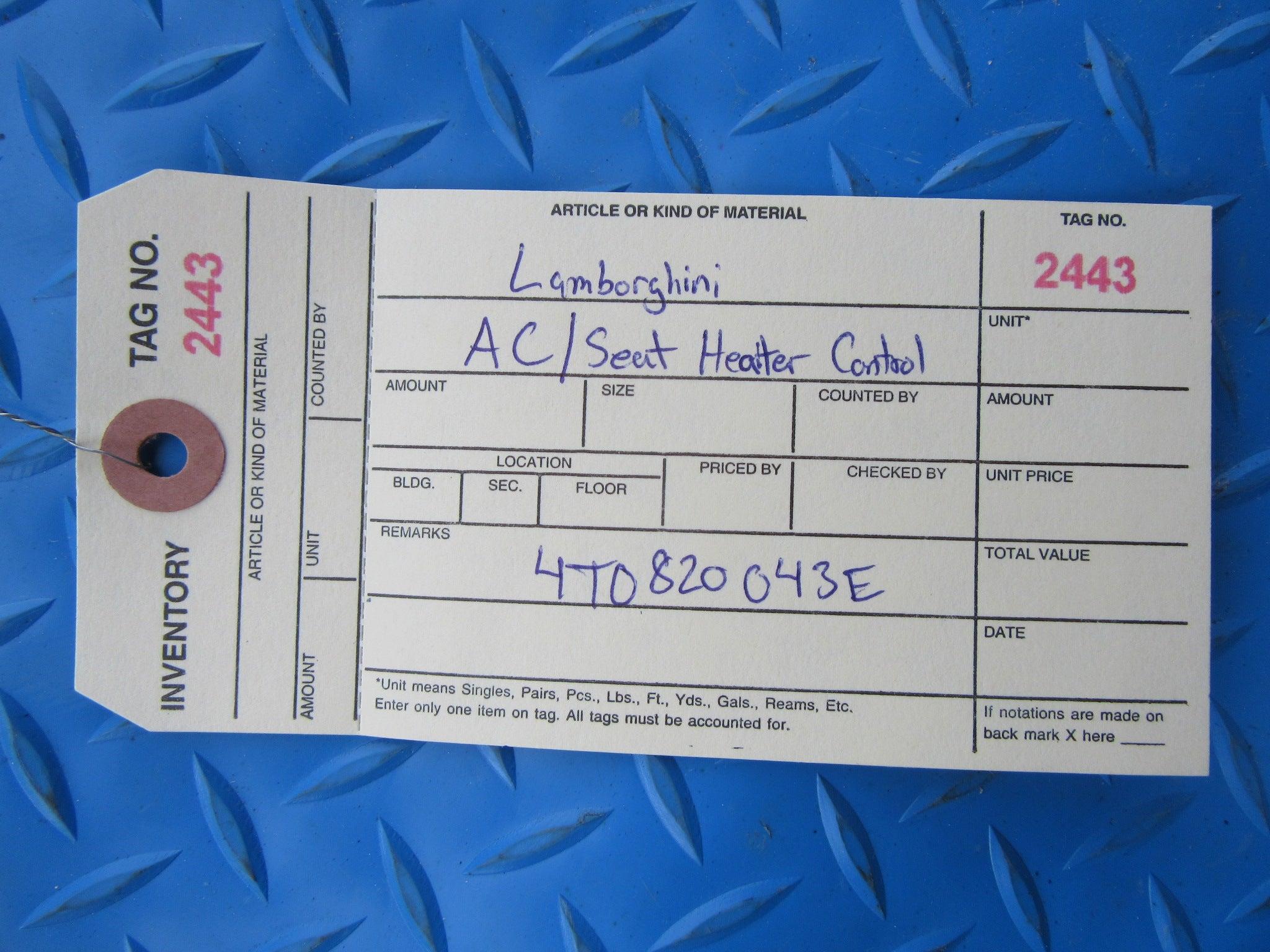 Lamborghini Huracan AC heater temperature control switch #2449