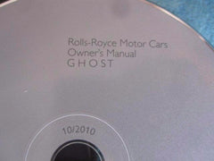 2010 Rolls Royce Ghost Owners Manual CD