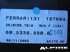 Ferrari 360 Modena Spider Cluster Speedometer