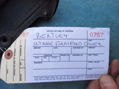 Bentley Continental Gt Gtc Flying Spur engine intake manifold cover trim emblem #0757