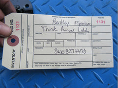 Bentley Continental Flying Spur GT GTC manual trunk latch #1131