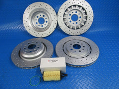 Maserati Ghibli S Sq4 Quattroporte front rear brake rotors FREE OIL FILTER #7344