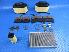 Maserati Ghibli S Sq4 Quattroporte front rear brake pads & oil air filters #7346