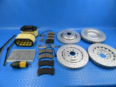 Maserati Ghibli Quattroporte front rear brake pads rotors filters wiper blades #8504 14-16