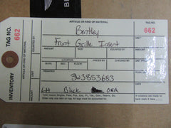 Bentley Continental GT GTC left front grille insert black OEM #0662
