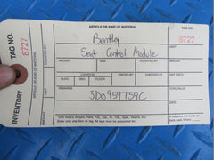 Bentley Continental Flying Spur seat backrest adjustment module #8727