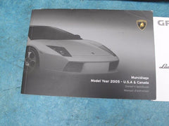 LAMBORGHINI MURCIELAGO OWNERS MANUAL HANDBOOK POUCH 2005