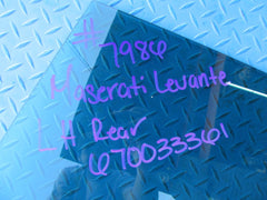 Maserati Levante rear left door window glass #7986