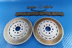 Maserati Levante S Trofeo front brake pads & dimpled rotors TopEuro #12016