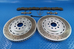 Maserati Levante front brake pads and rotors drilled TopEuro #12036