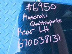 Maserati Quattroporte rear left door window glass #6950