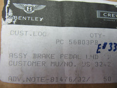 Bentley Arnage brake pedal metal plated NEW OEM #0519
