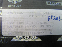 Bentley Arnage right parking fog lamp light NEW OEM #0527