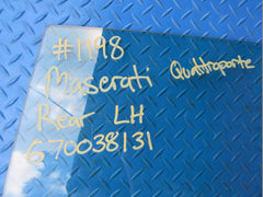 Maserati Quattroporte left rear door window glass #1198