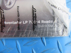 Lamborghini Aventador LP700-4 Roadster owners quick guide book manual #1230