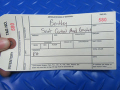 Bentley Continental Flying Spur right front seat control panel bracket #0580