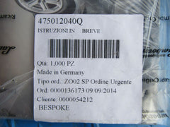 Lamborghini Aventador LP700-4 Roadster owners quick guide book manual #1230