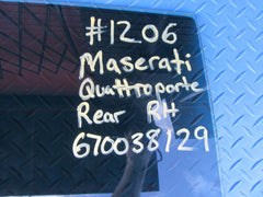 Maserati Quattroporte right rear door window glass #1206