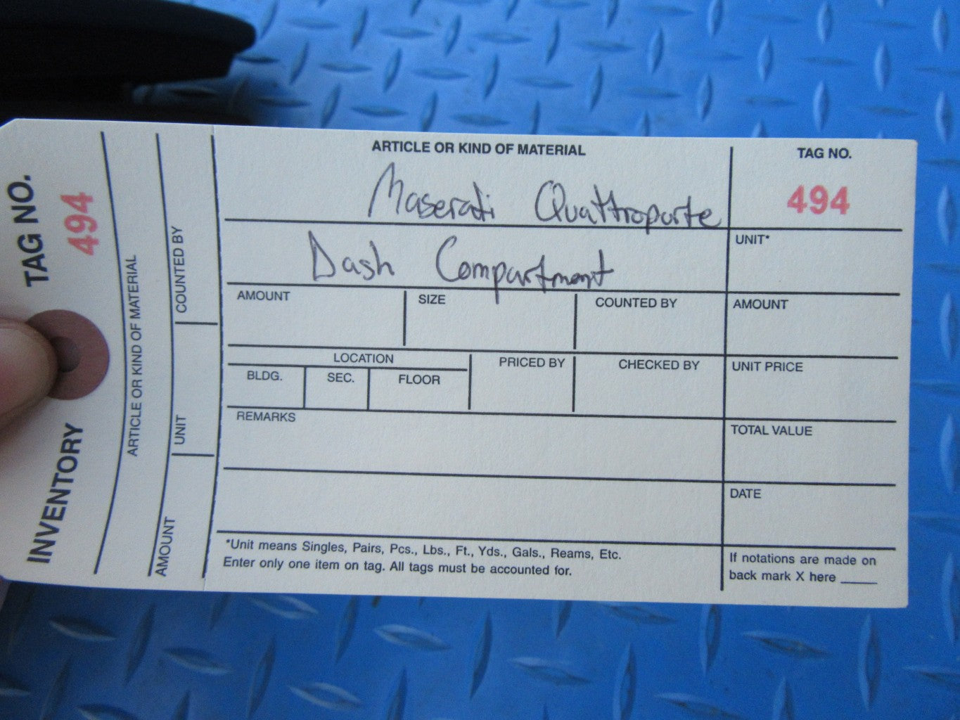 Maserati Quattroporte left dashboard compartment black #0494
