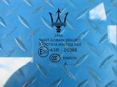 Maserati Quattroporte left rear door window glass #1215