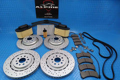 Maserati Ghibli Quattroporte brake pads rotors filters belt service kit #9269 14-16