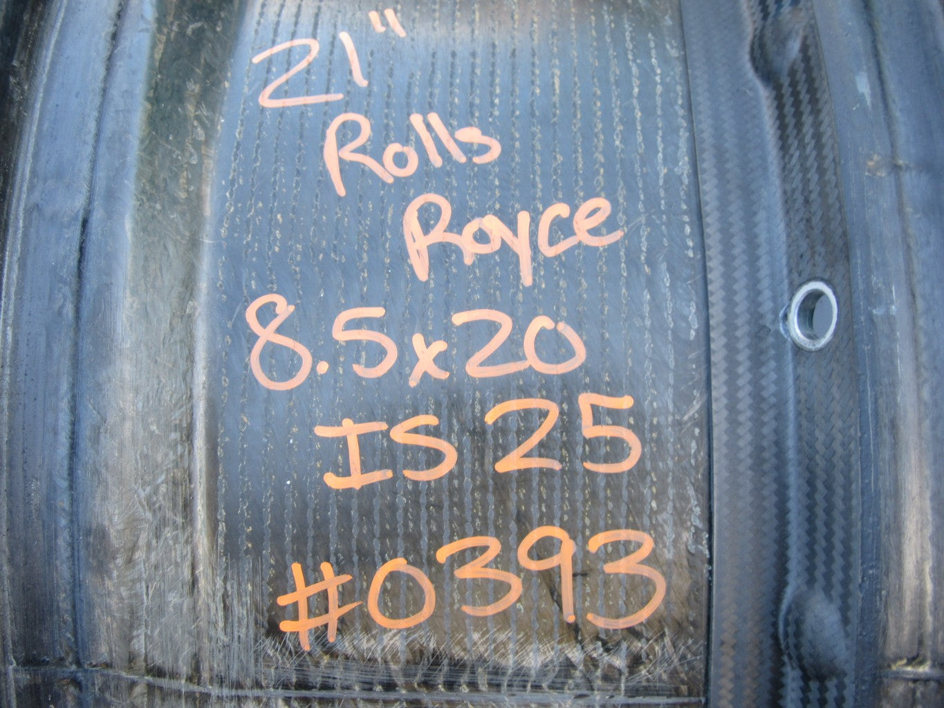 21" Rolls Royce front rim wheel carbon #0393