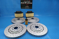 Maserati Ghibli Quattroporte front rear brake rotors filters service kit #9320 17-24