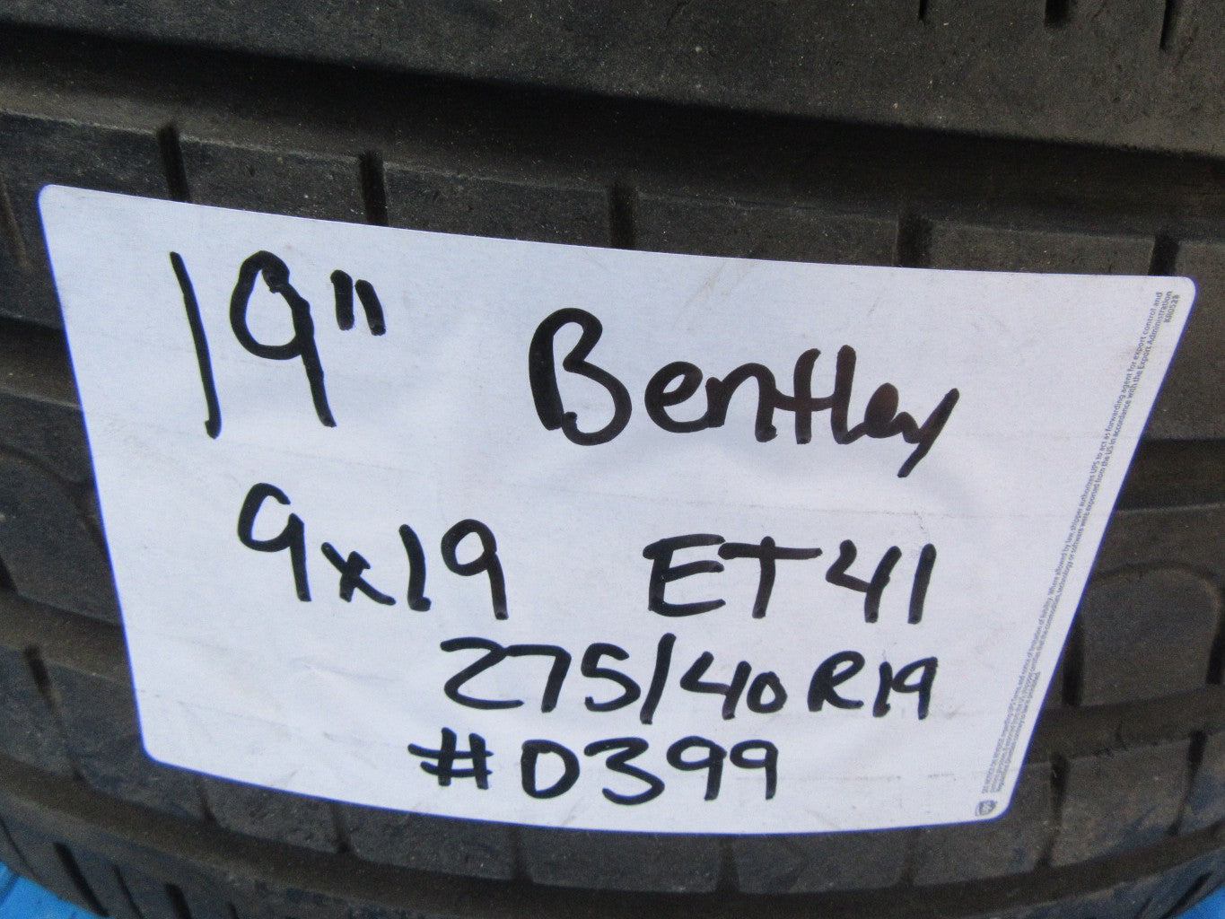 19″ Bentley Continental Gt Gtc Flying Spur Mulliner wheel rim spare #0399