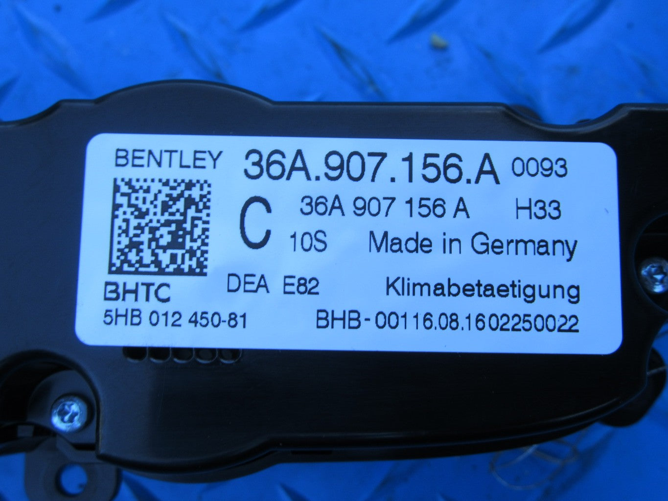 Bentley Bentayga ac heater temperature control unit #0382