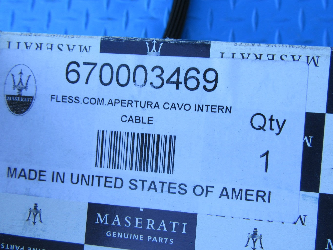 Maserati Ghibli Quattroporte transmission trailing cable #0369