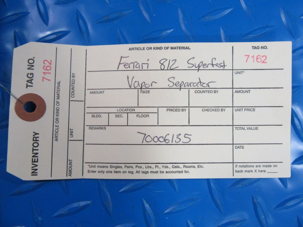 Ferrari 812 Superfast vapor separator #7162