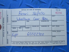 Ferrari 360 430 front right wheelhouse cover plate #4314