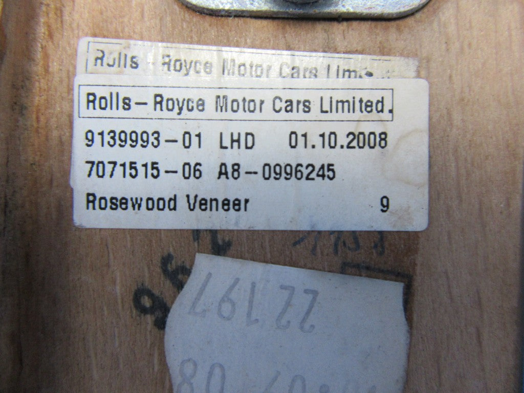 Rolls Royce Phantom Drophead left inner dashboard trim #5919