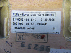Rolls Royce Phantom Drophead center console ashtray wood trim #5930
