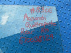 Maserati Quattroporte right rear door glass window #8306