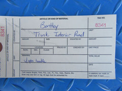 Bentley Continental Flying Spur trunk interior trim panel #8341