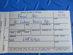 Ferrari 360 AC condensor metal delivery pipe New OEM #4178
